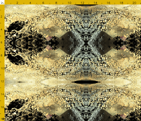 Fabric swatch created with the point cloud data of a Byzantine cityscape under excavation. 