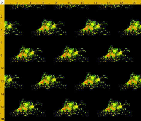 Fabric Swatch Created with the aerial view of an ancient Roman copper mine in Jordan. 